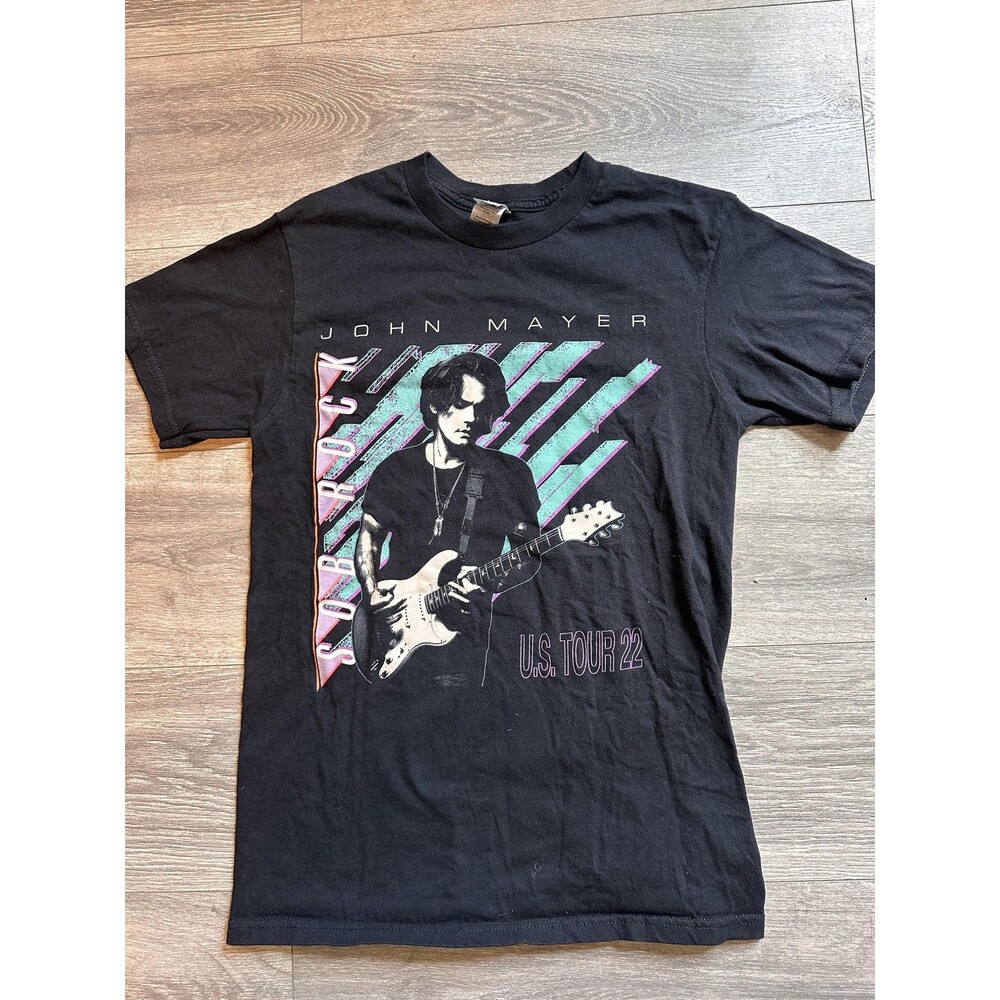 John Mayer Shirt Mens Small Black Sob Rock U.S. Tour 22 Concert Graphic Tee